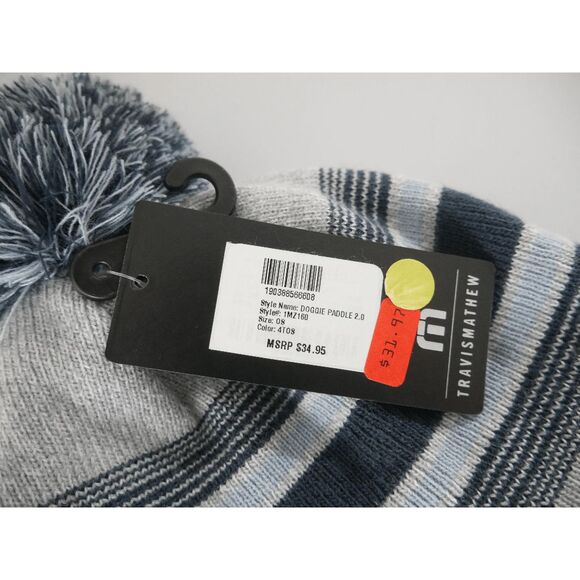 Travis Mathew Men's Doggie Paddle 2.0 Pom Beanie - Picture 5 of 5